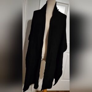 Black Open Front Cardigan